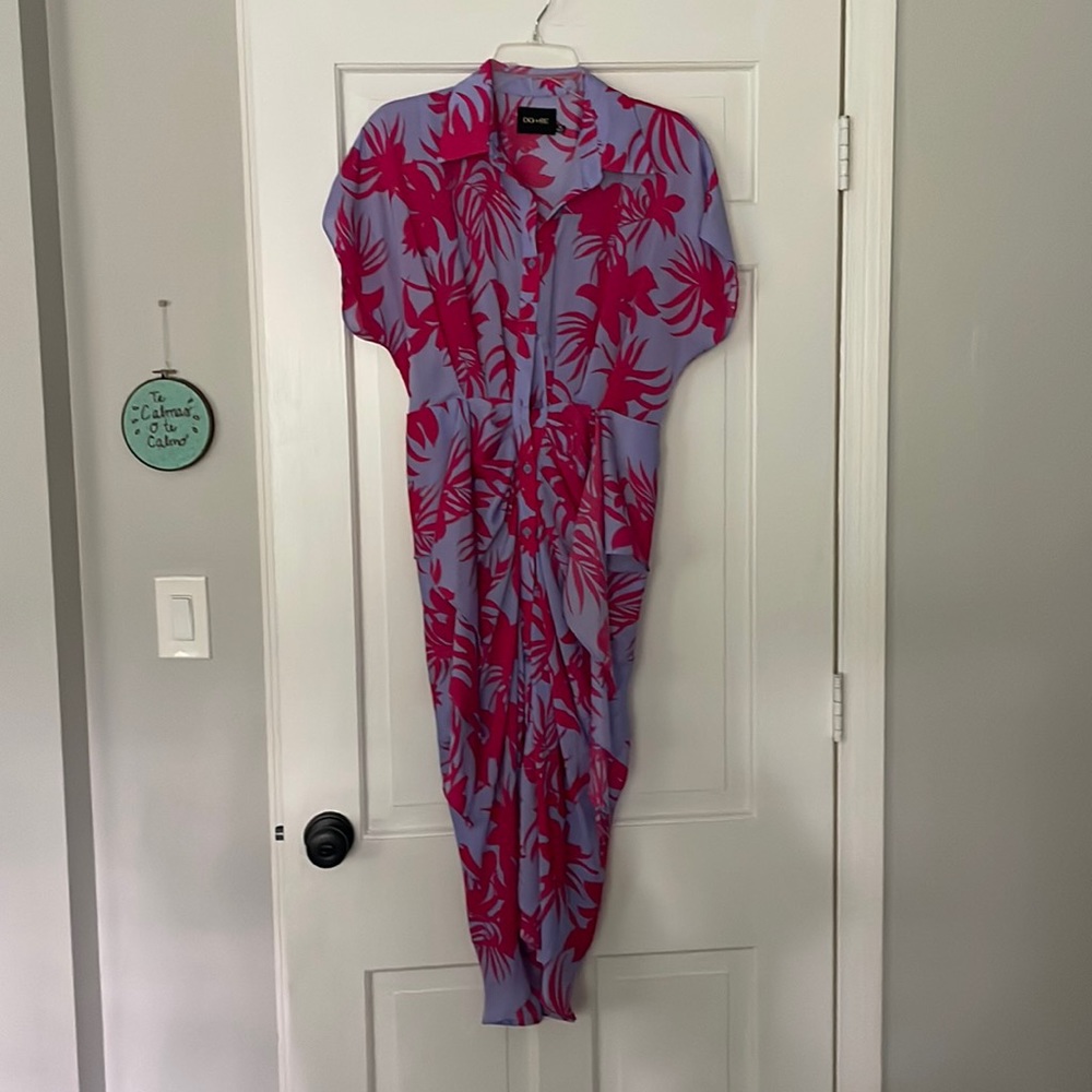 Midi button down summer dress